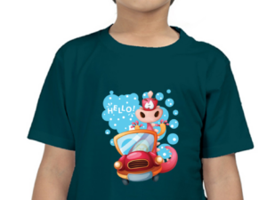 Cute Cartoon Animal Hello Cotton T-Shirt