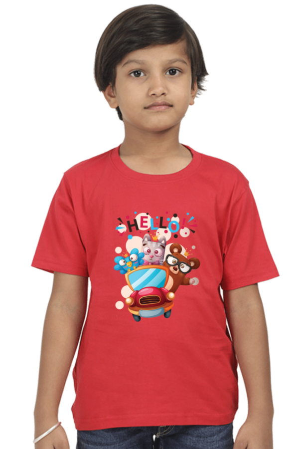 Fun Cartoon Animals Boys' Cotton T-Shirt - Image 3