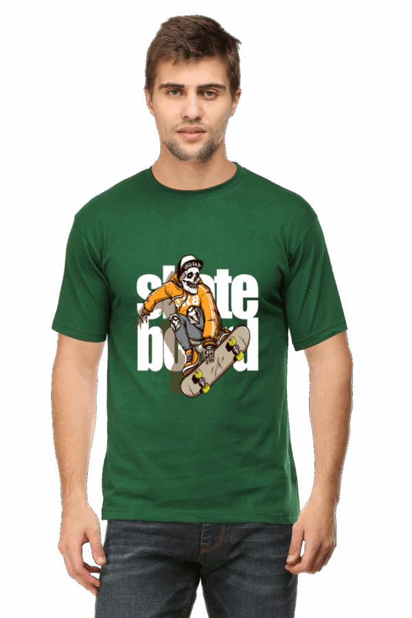 Undead & Skateboard Rebel Cotton T-Shirt – Bold Street Style with Skull Power - Image 3