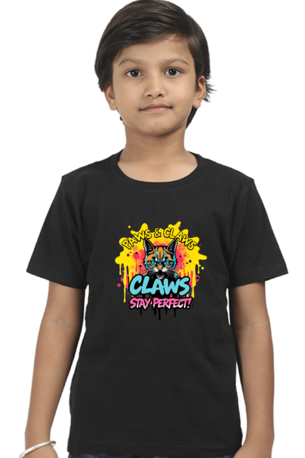 Angry Cat "Claws" Boys' Crew T-Shirt - Image 6