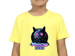 Robotic Cat "Meow 3000" Boys' Crew T-Shirt