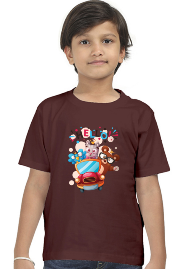 Fun Cartoon Animals Boys' Cotton T-Shirt - Image 2