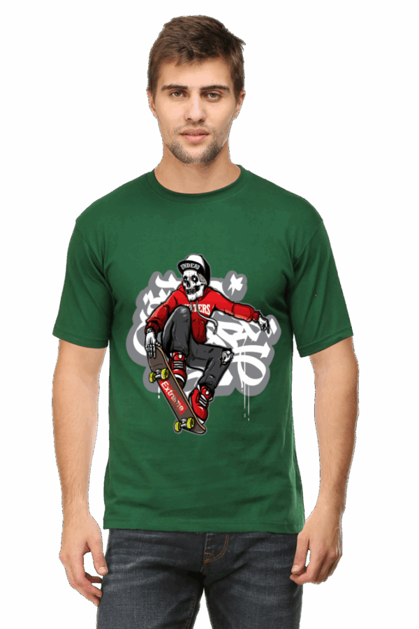 Undead & Extreme Skateboard Man Cotton T-Shirt - Image 2
