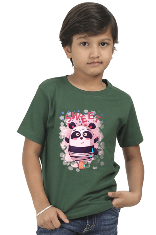 Boys' Cotton "Sweet" Teddy Bear T-Shirt - Image 4