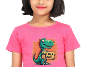 Girls' "Will Back Soon" Dino T-Shirt