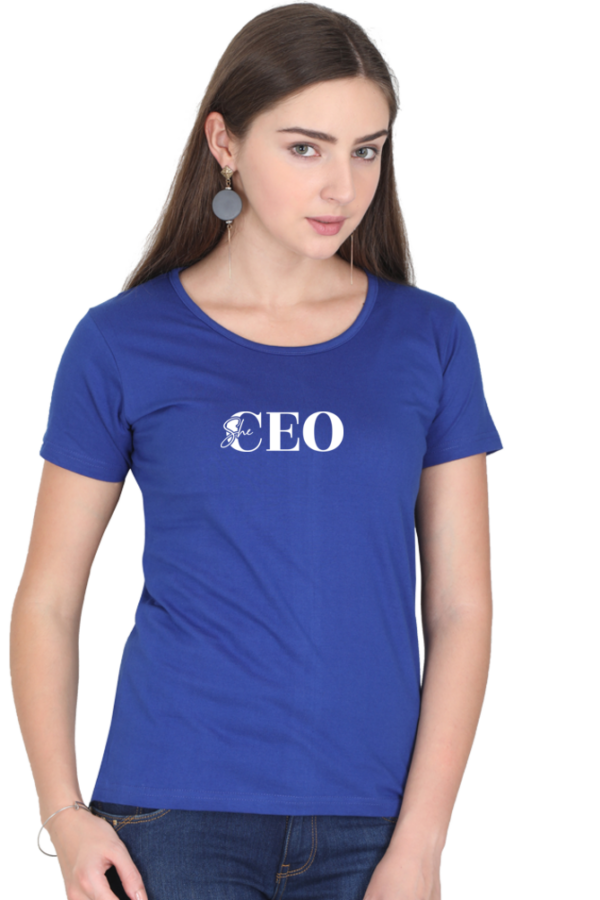 "She CEO" Cotton T-Shirt - Image 4