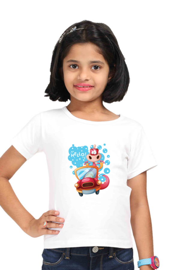 Fun Girls' Cotton Hello T-Shirt - Image 6
