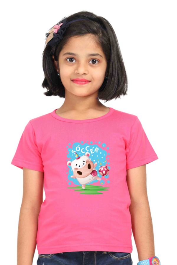 Girls Cotton "Soccer" T-Shirt