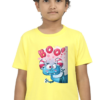 Boys' Cotton "Boo!" Cartoon Animal T-Shirt