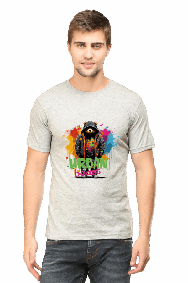 Urban Beast Cotton T-Shirt – Street-Style Bear - Image 3