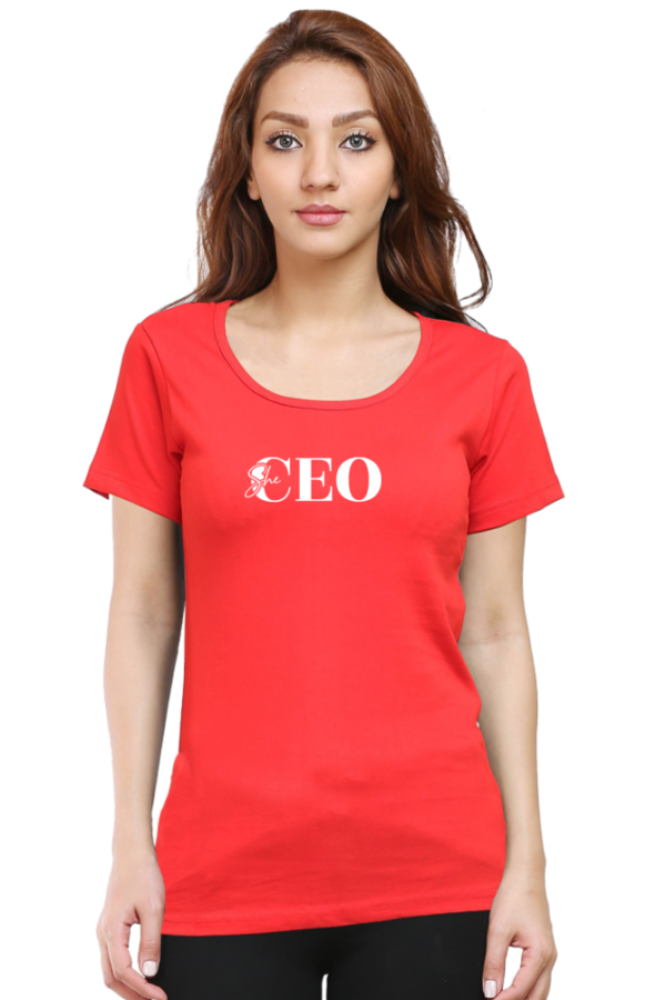 "She CEO" Cotton T-Shirt - Image 3