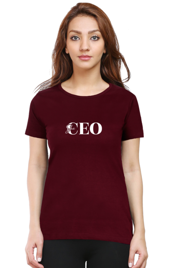 "She CEO" Cotton T-Shirt - Image 2