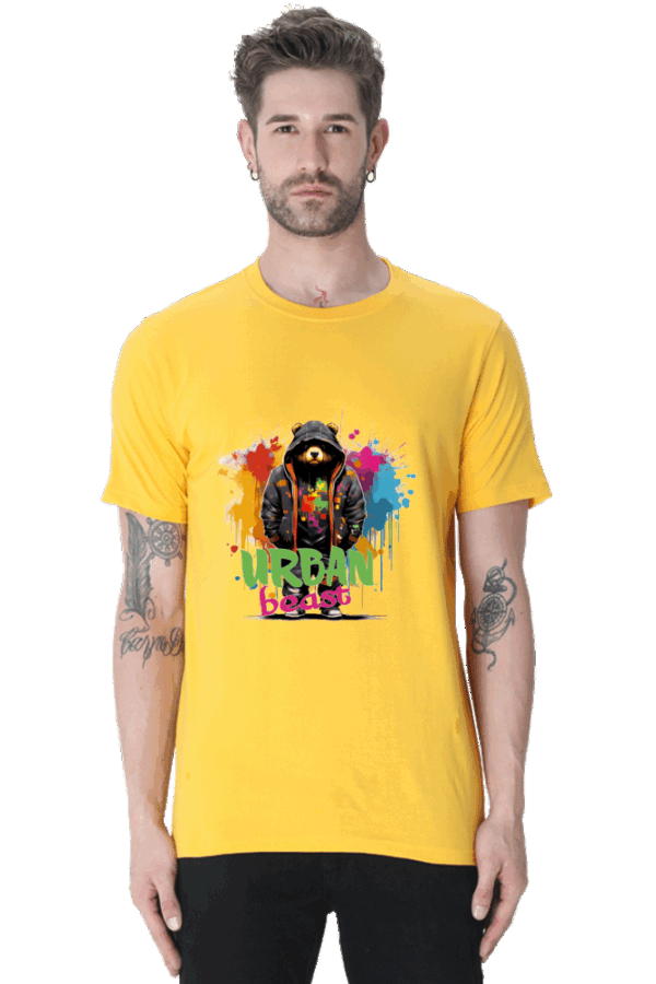 Urban Beast Cotton T-Shirt – Street-Style Bear - Image 2