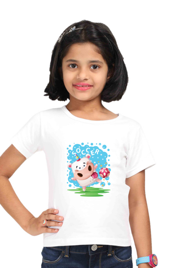 Girls Cotton "Soccer" T-Shirt - Image 6