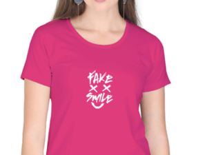 Fake Smile Statement Cotton T-Shirt
