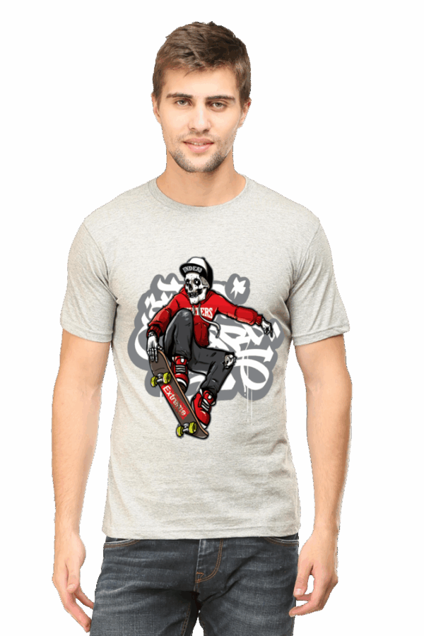 Undead & Extreme Skateboard Man Cotton T-Shirt - Image 4