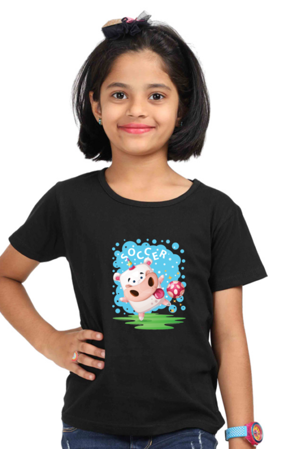 Girls Cotton "Soccer" T-Shirt - Image 5