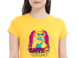 Women's Happy Hearts Crop Top | Cute Seal with Hat & Coolers Print