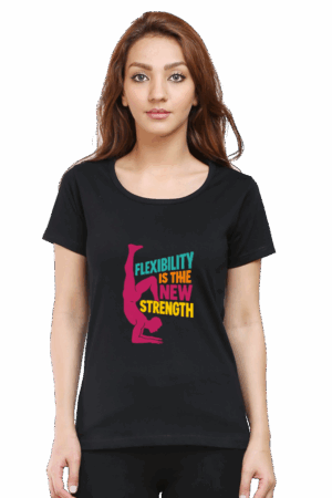 Graphic Tees – Flexibility is the New Strength Yoga T-Shirt - 100% Comfortable
