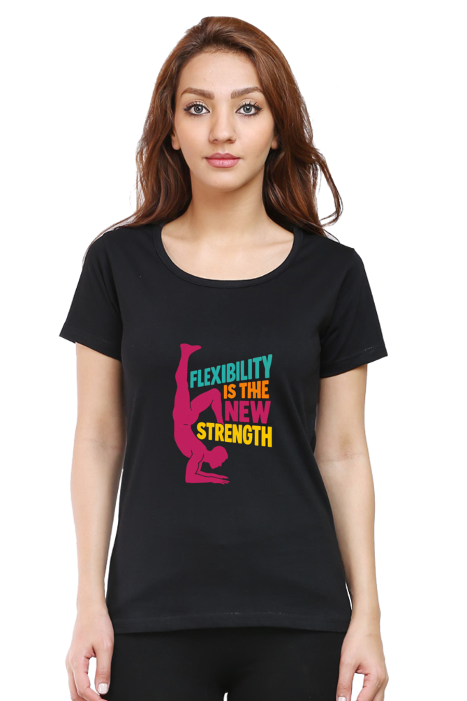 2 Front 1 Graphic Tees – Flexibility is the New Strength Yoga T-Shirt - 100% Comfortable