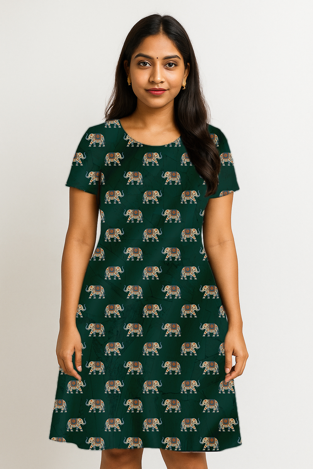 Elephant Motif Dress
