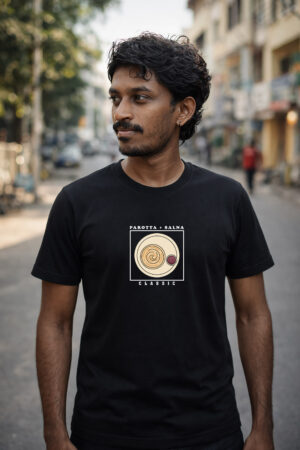 Minimal Cultural T-Shirts for Men - Parotta + Salna Premium Edition - Classic Comfort in 6 Colors