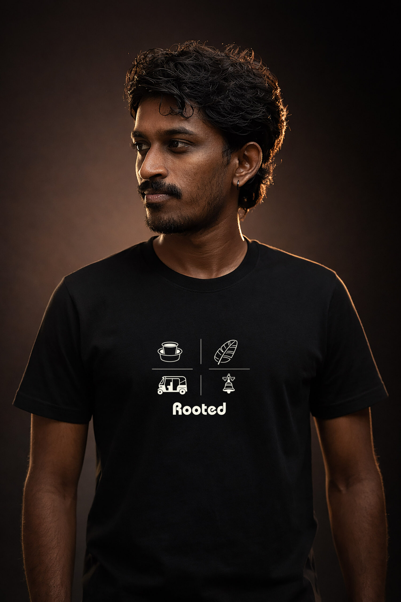 Minimal Cultural Tees Rooted for Men – Rooted Graphic Premium Cotton T-Shirt - 100% Cotton 2 Minimal Cultural Tees Rooted
